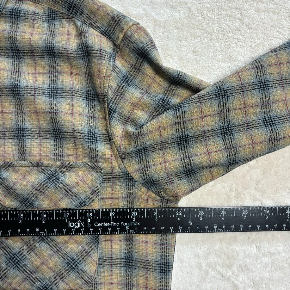 Pendleton Mens Board Shirt Jac Flannel Button Down Size Medium Plaid Long Sleeve - Picture 14 of 16